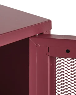 Comodino OSSETT Metallo Rosso scuro