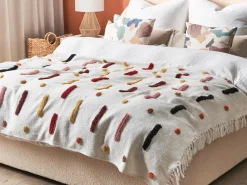 Coperta ALAPPUZHA Cotone 130 x 180 cm Bianco