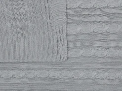 Coperta ANAMUR Cotone 110 x 180 cm Grigio chiaro
