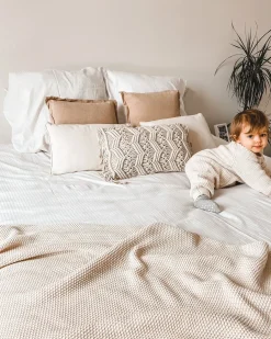 Coperta ASAKA Cotone 130 x 180 cm Beige
