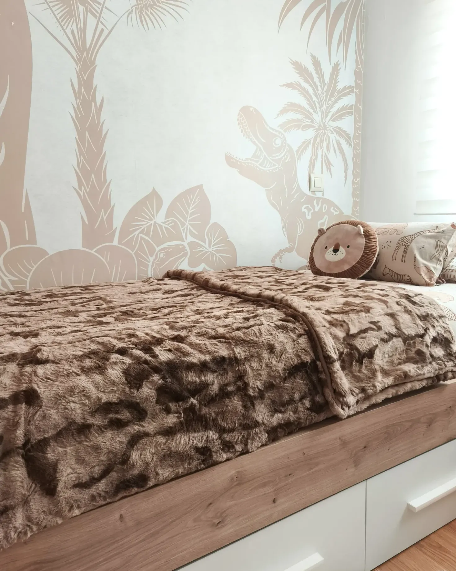 Coperta BAKIRA Finta pelliccia 200 x 220 cm Marrone