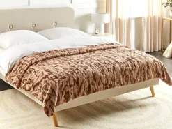Coperta BAKIRA Finta pelliccia 200 x 220 cm Marrone