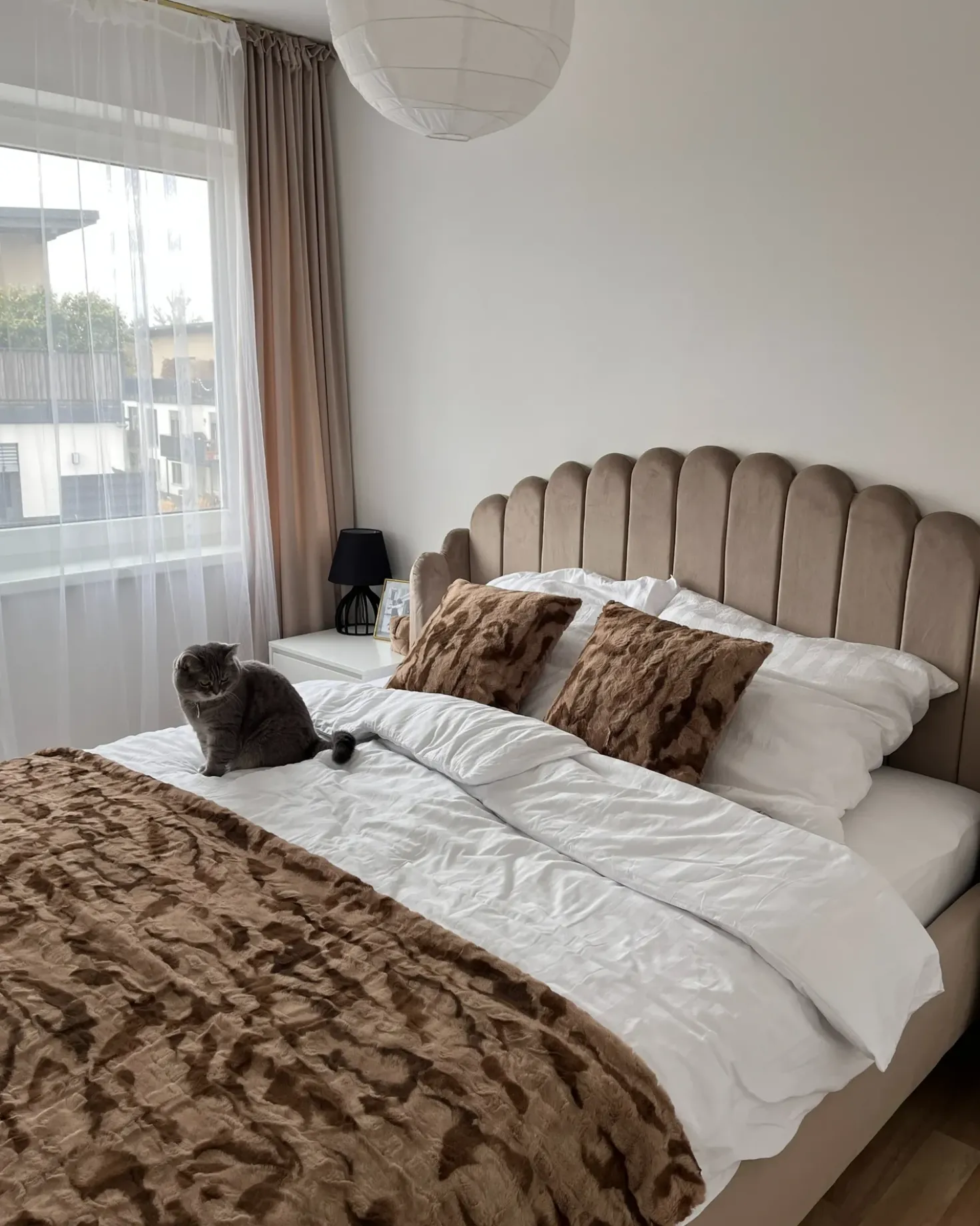 Coperta BAKIRA Finta pelliccia 200 x 220 cm Marrone