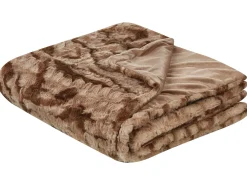 Coperta BAKIRA Finta pelliccia 200 x 220 cm Marrone