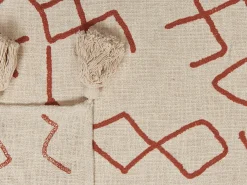Coperta BHIWANI Cotone 130 x 180 cm Beige