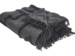 Coperta CHACK Cotone 220 x 240 cm Grigio scuro