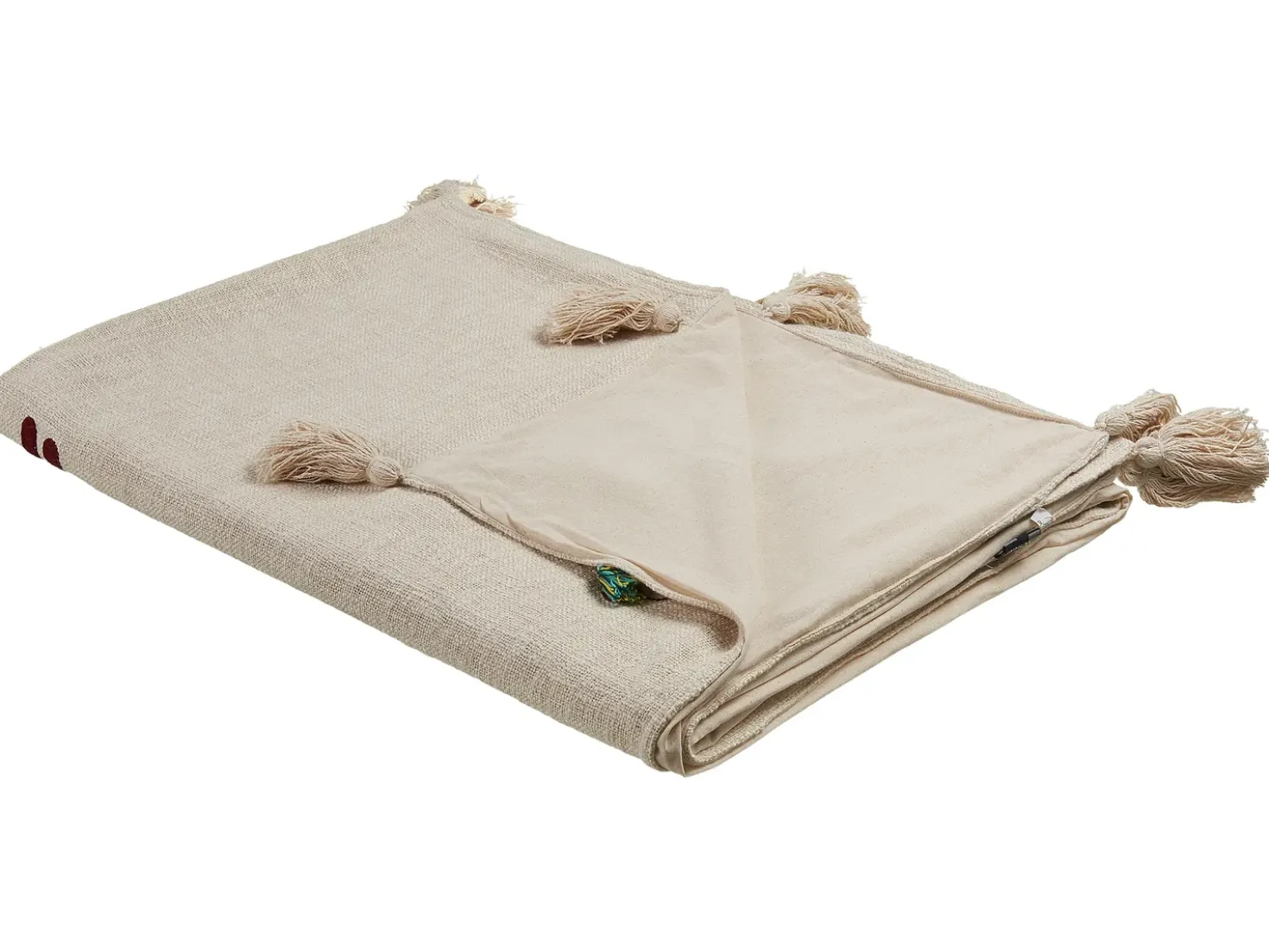 Coperta DEOGHAR Cotone 130 x 180 cm Beige