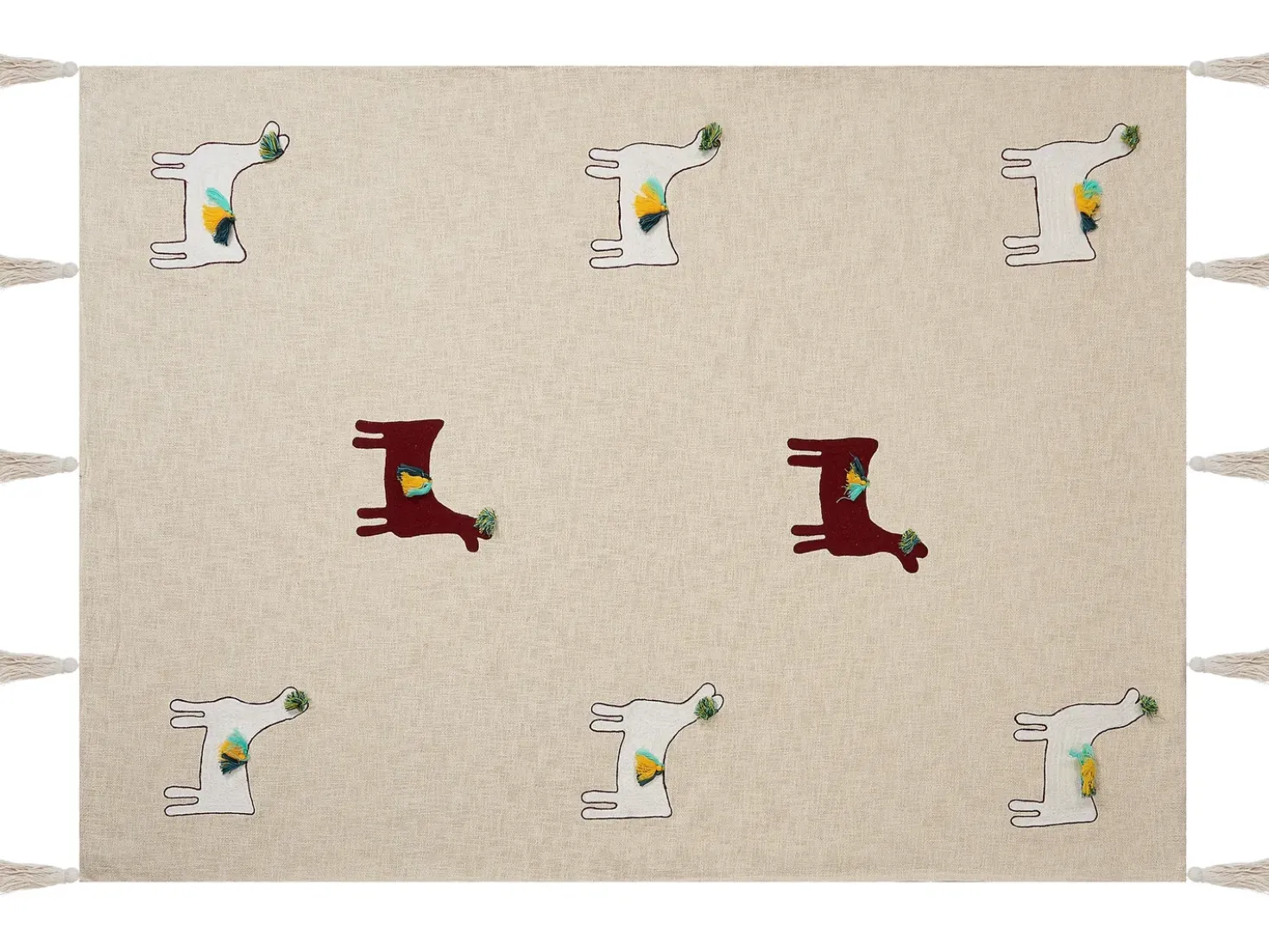 Coperta DEOGHAR Cotone 130 x 180 cm Beige