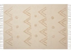Coperta FATEHPUR Cotone 130 x 180 cm Beige