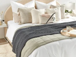 Coperta FETHIYE Cotone 140 x 170 cm Grigio scuro