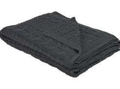 Coperta FETHIYE Cotone 140 x 170 cm Grigio scuro