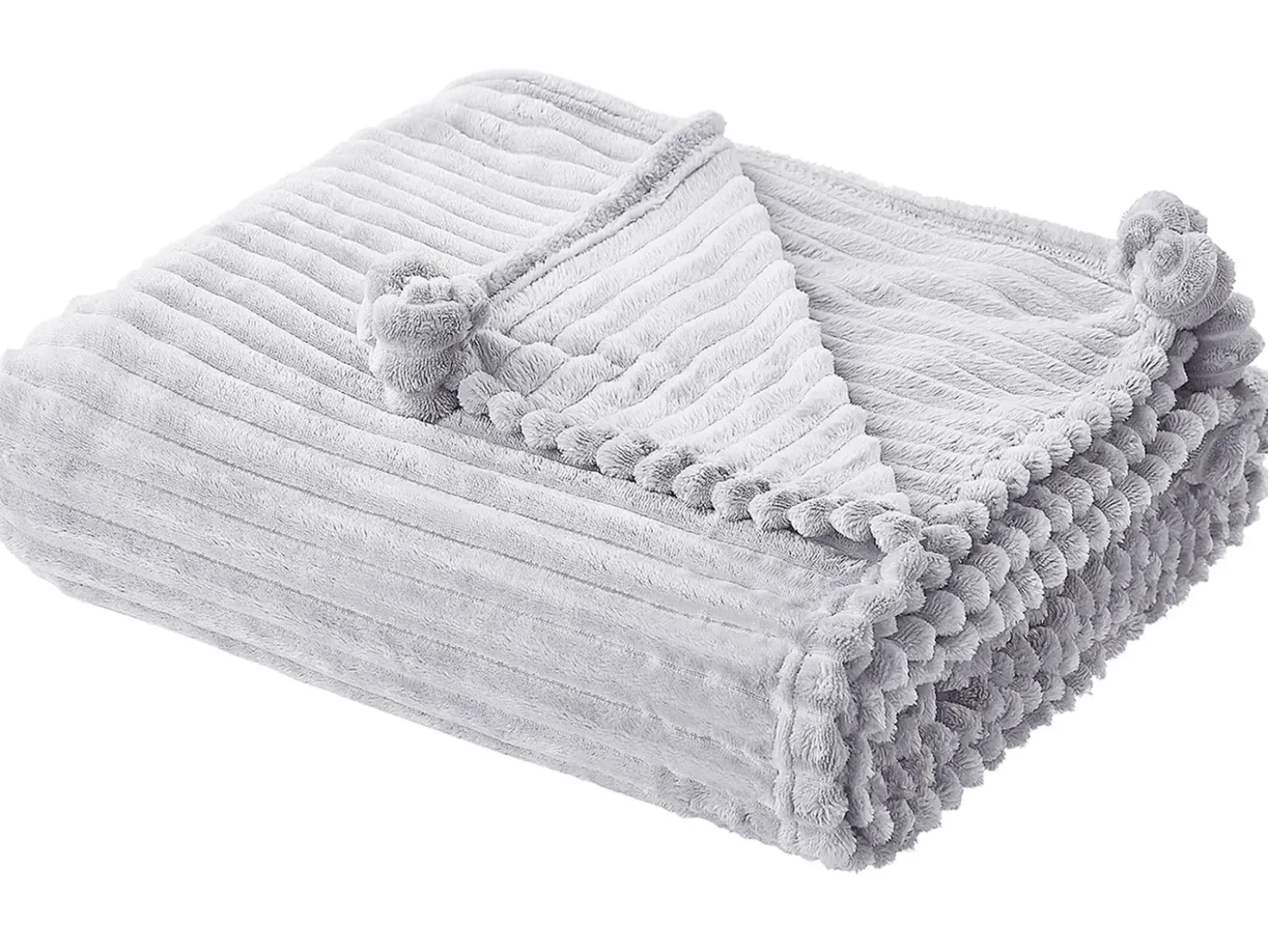Coperta KAWERI 150 x 200 cm Grigio chiaro
