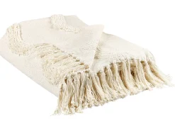 Coperta KHARI Cotone 125 x 150 cm Beige chiaro