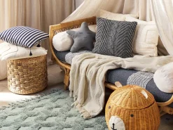 Coperta KHARI Cotone 125 x 150 cm Beige chiaro
