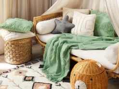 Coperta KHARI Cotone 125 x 150 cm Verde chiaro