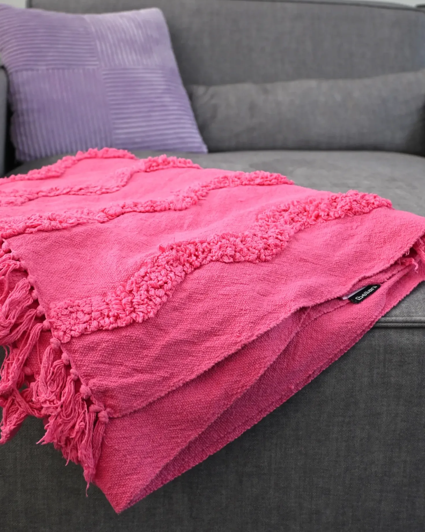Coperta KHARI Cotone 125 x 150 cm Rosa