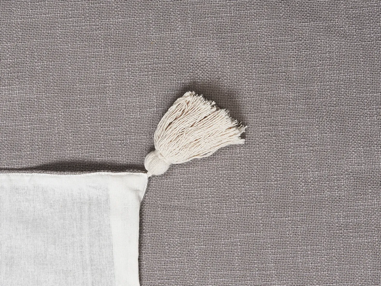 Coperta KOTTAYAM Cotone 130 x 180 cm Grigio