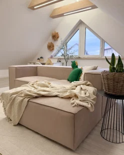 Coperta MALU Cotone 125 x 150 cm Beige chiaro