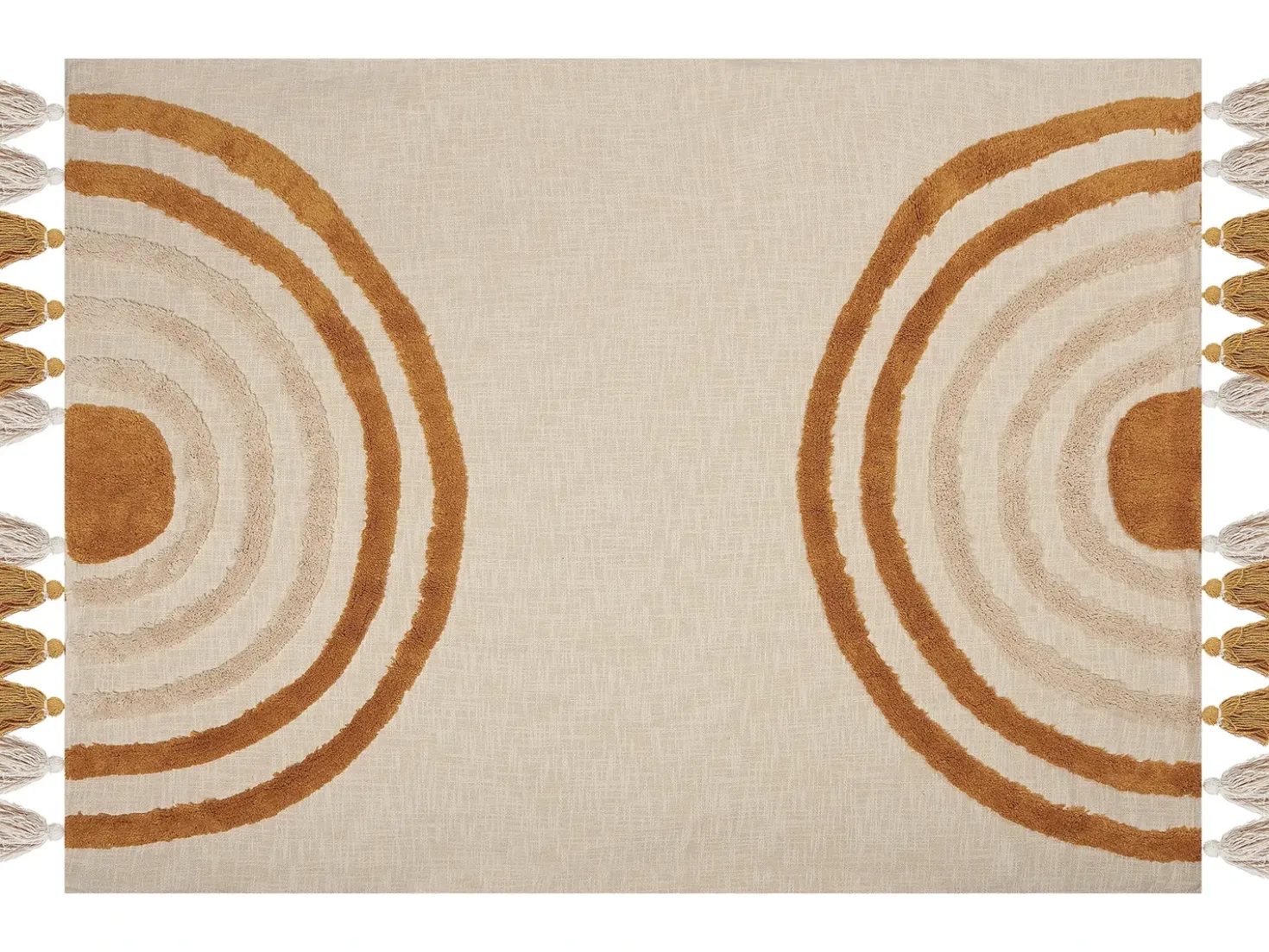 Coperta MATHURA Cotone 130 x 180 cm Beige