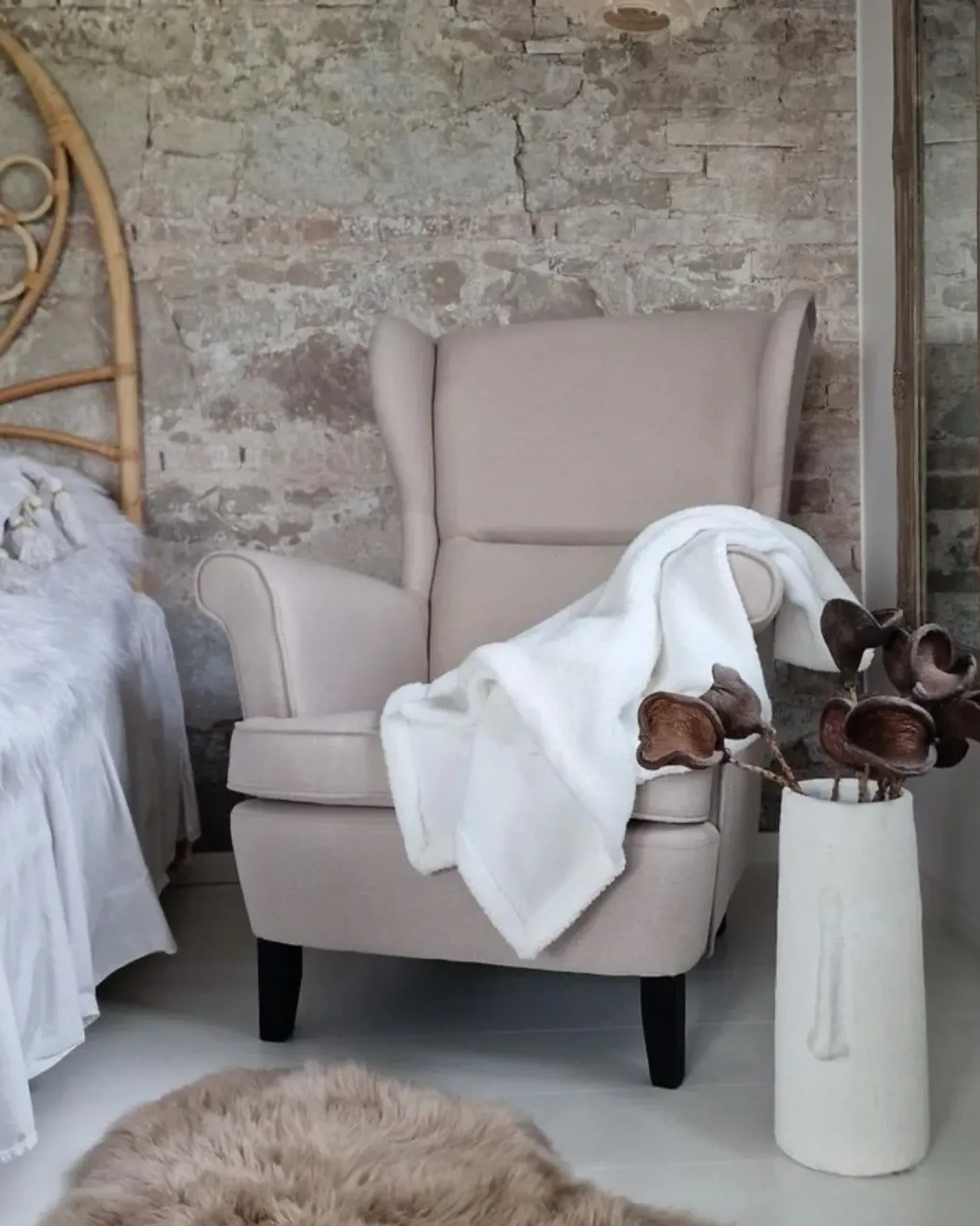 Coperta MIRGE 125 x 150 cm Bianco