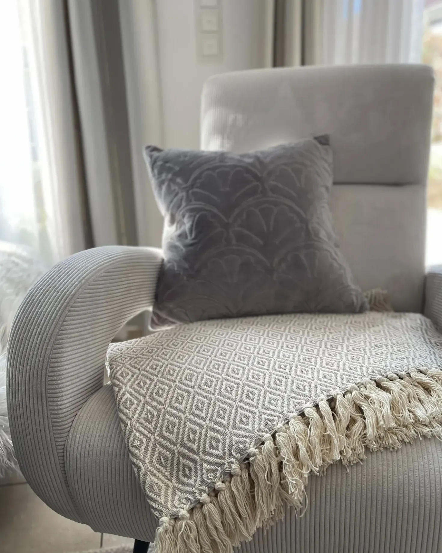 Coperta MITYAL Cotone 125 x 150 cm Tortora