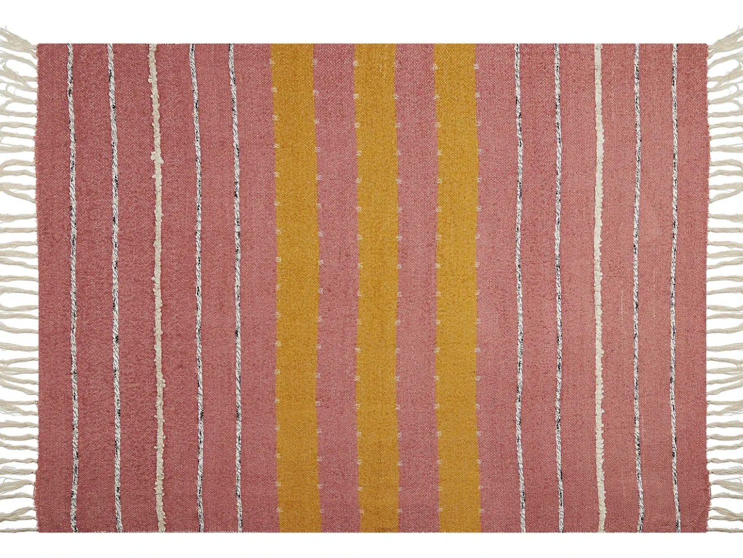 Coperta NAIKHU Cotone 130 x 170 cm Rosso chiaro