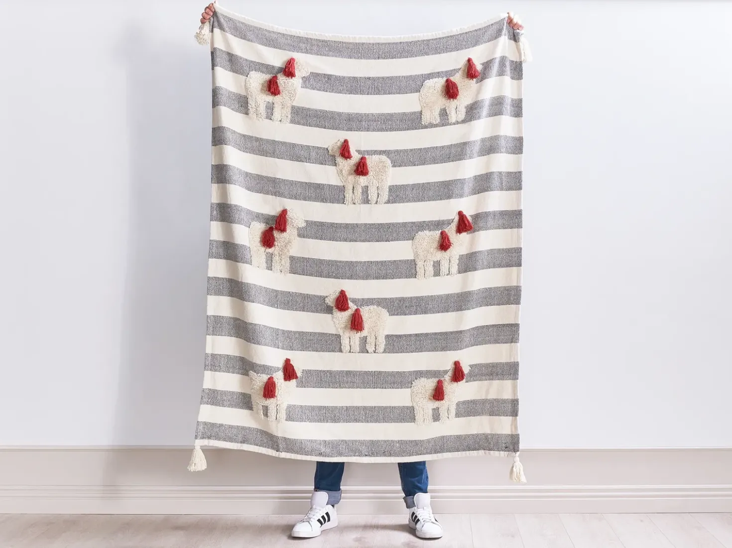 Coperta NAMTAR Cotone 125 x 150 cm Bianco