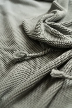 Coperta NAZILLI Cotone 125 x 150 cm Grigio chiaro
