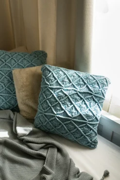 Coperta NAZILLI Cotone 125 x 150 cm Grigio chiaro