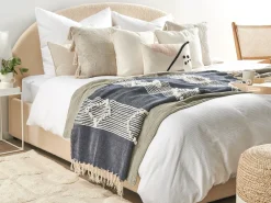 Coperta NEMLI Tessuto 130 x 150 cm Blu scuro