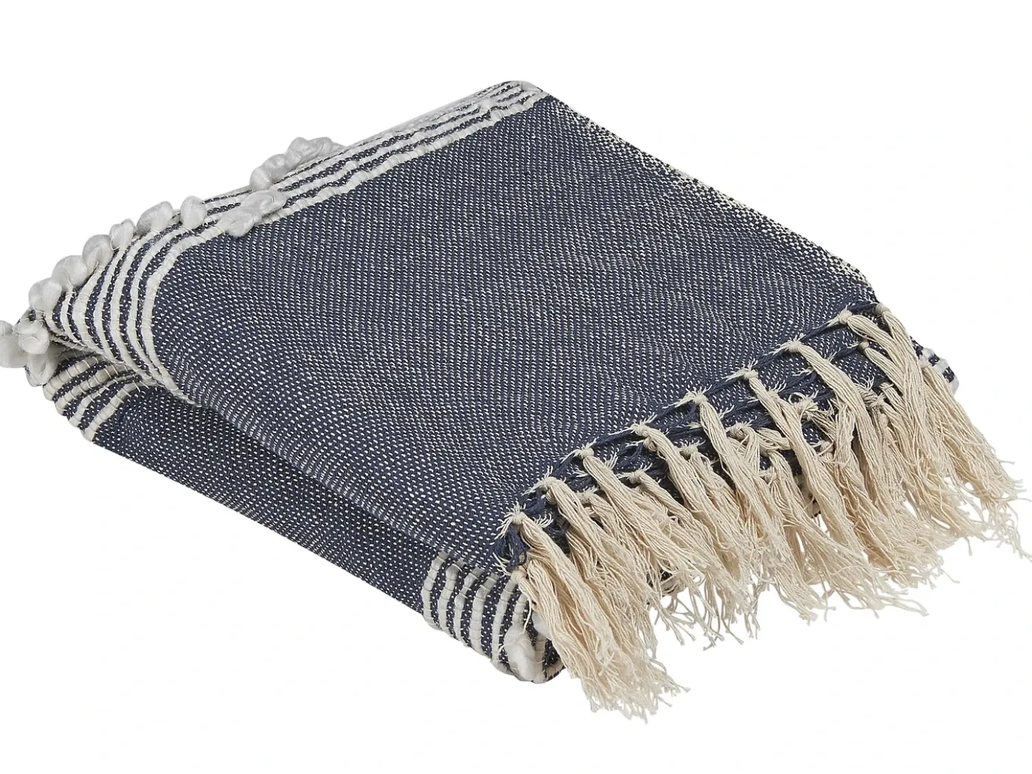 Coperta NEMLI Tessuto 130 x 150 cm Blu scuro