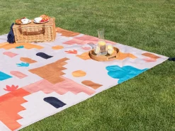Coperta per picnic KAMBAR 200 x 200 cm Multicolore