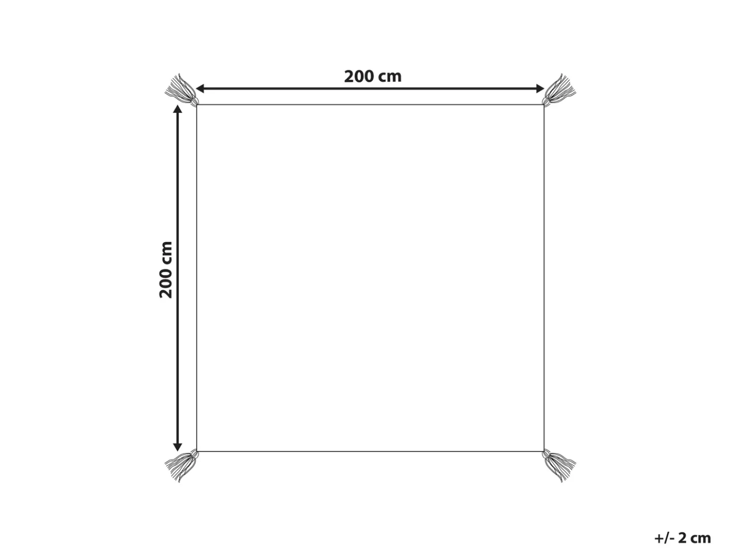 Coperta per picnic KOTLA 200 x 200 cm Blu