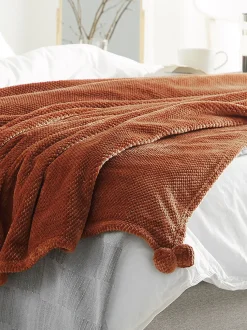 Coperta SAITLER 200 x 220 cm Marrone dorato