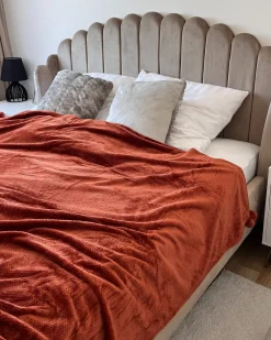 Coperta SAITLER 200 x 220 cm Marrone dorato