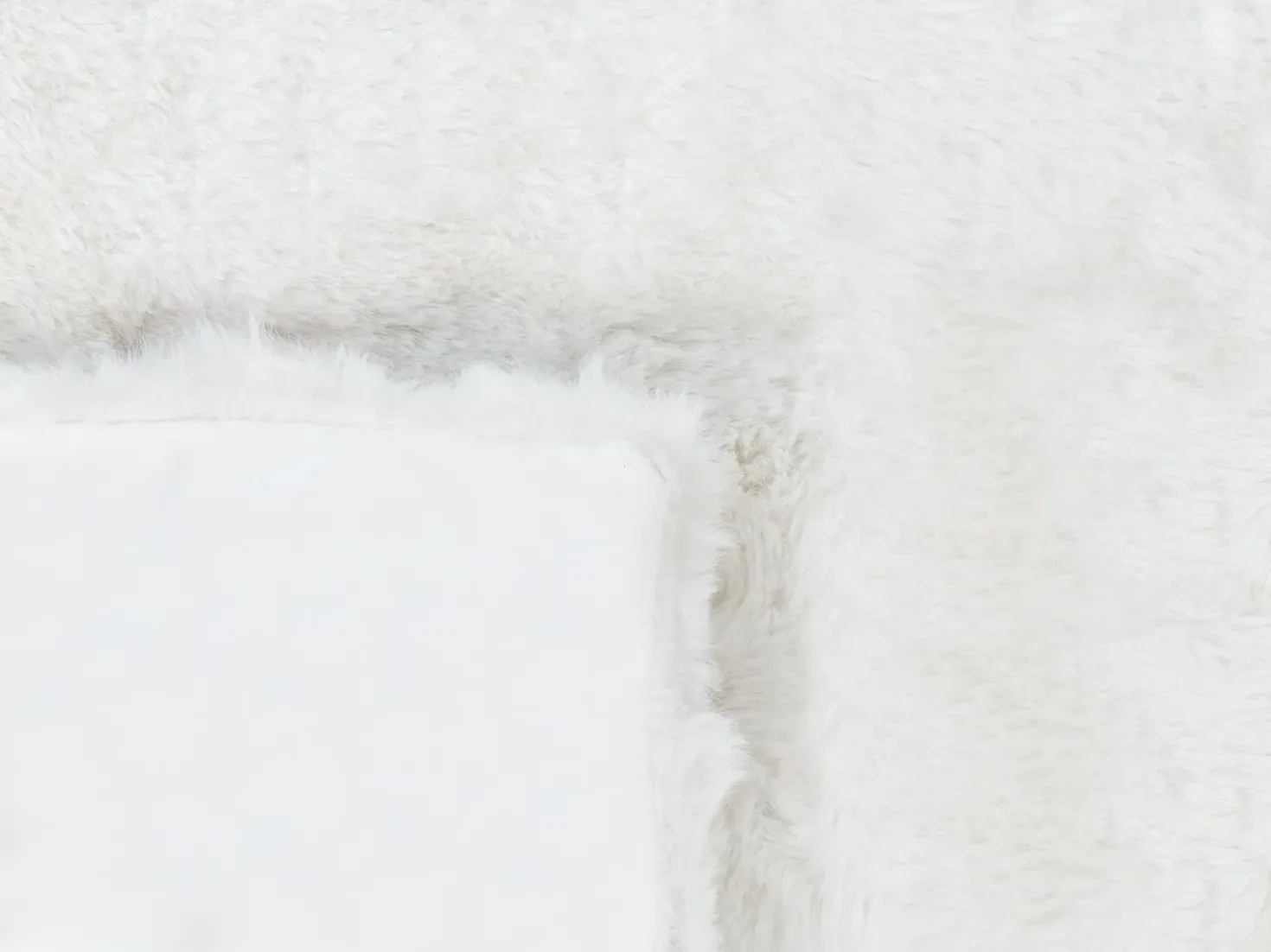 Coperta SALKA Finta pelliccia 200 x 220 cm Bianco