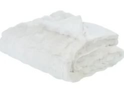 Coperta SALKA Finta pelliccia 150 x 200 cm Bianco