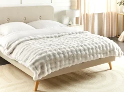 Coperta SALKA Finta pelliccia 150 x 200 cm Bianco