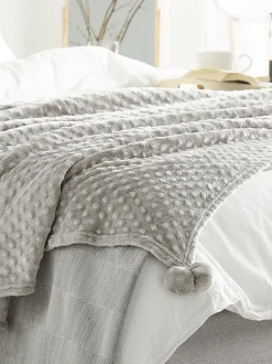 Coperta SAMUR 200 x 220 cm Grigio chiaro