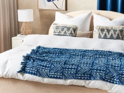 Coperta SHIVPURI Cotone 130 x 180 cm Blu