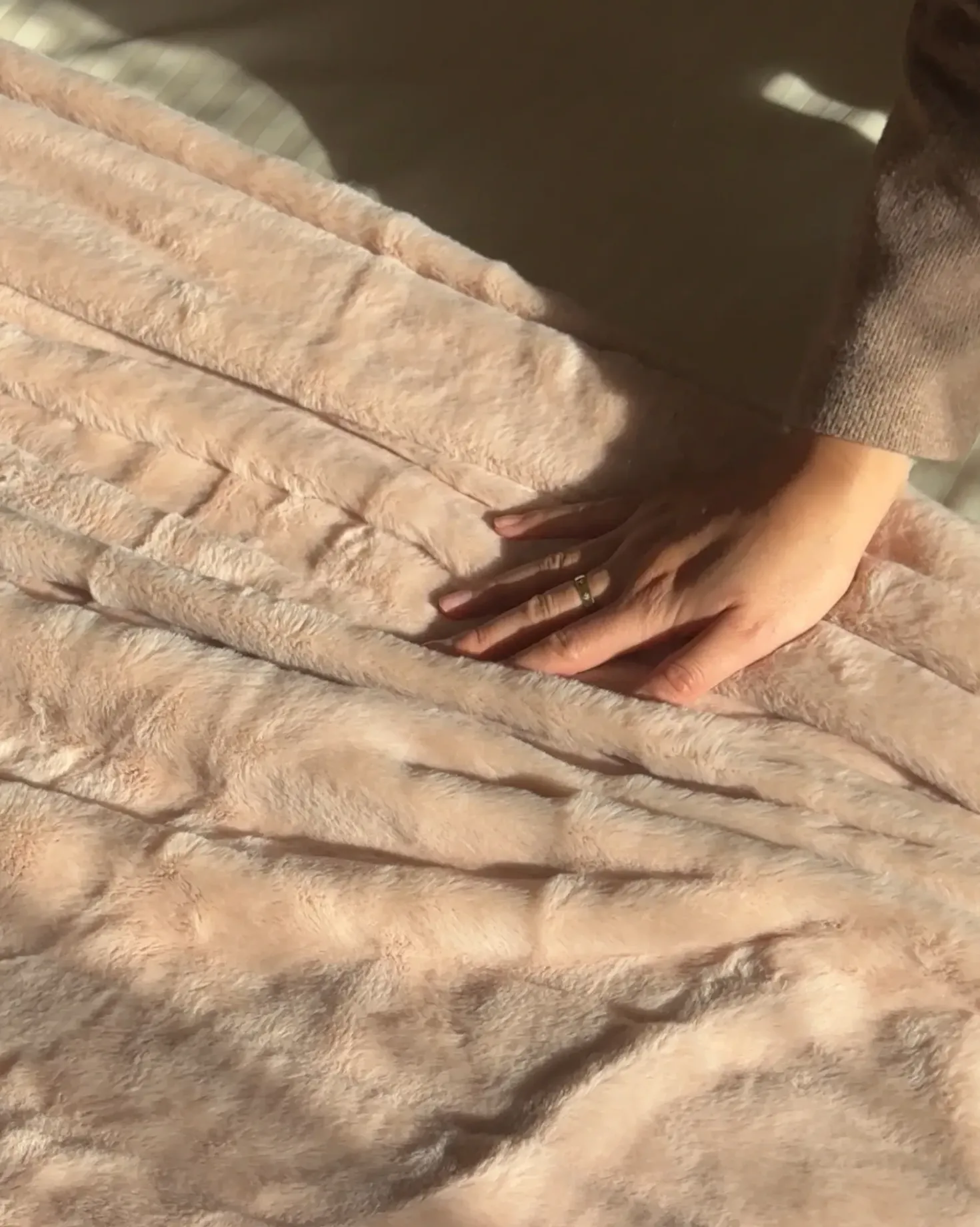Coperta SMAHRA 180 x 220 cm Rosa pastello