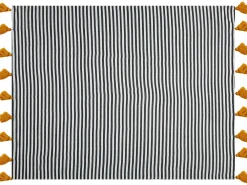 Coperta SUNWAL Tessuto 130 x 170 cm Nero/Bianco