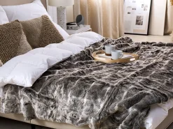 Coperta TADDART Tessuto 180 x 220 cm Marrone