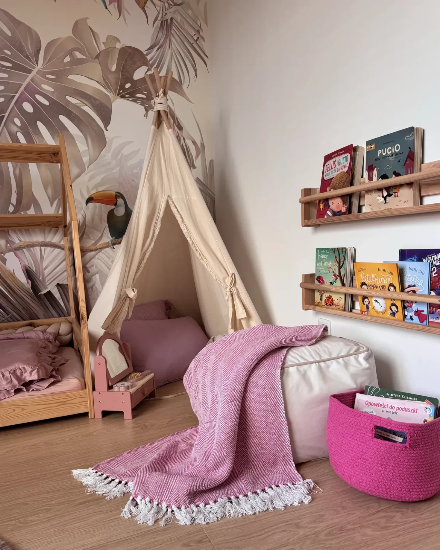 Coperta TANGIER Cotone 130 x 160 cm Rosa
