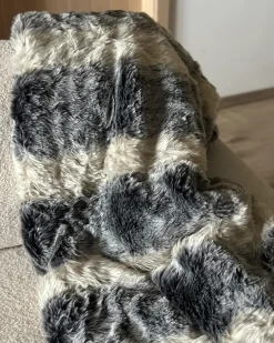 Coperta TAZA Tessuto 180 x 220 cm Grigio