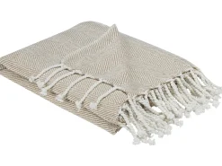 Coperta TILMI Cotone 130 x 160 cm Beige chiaro