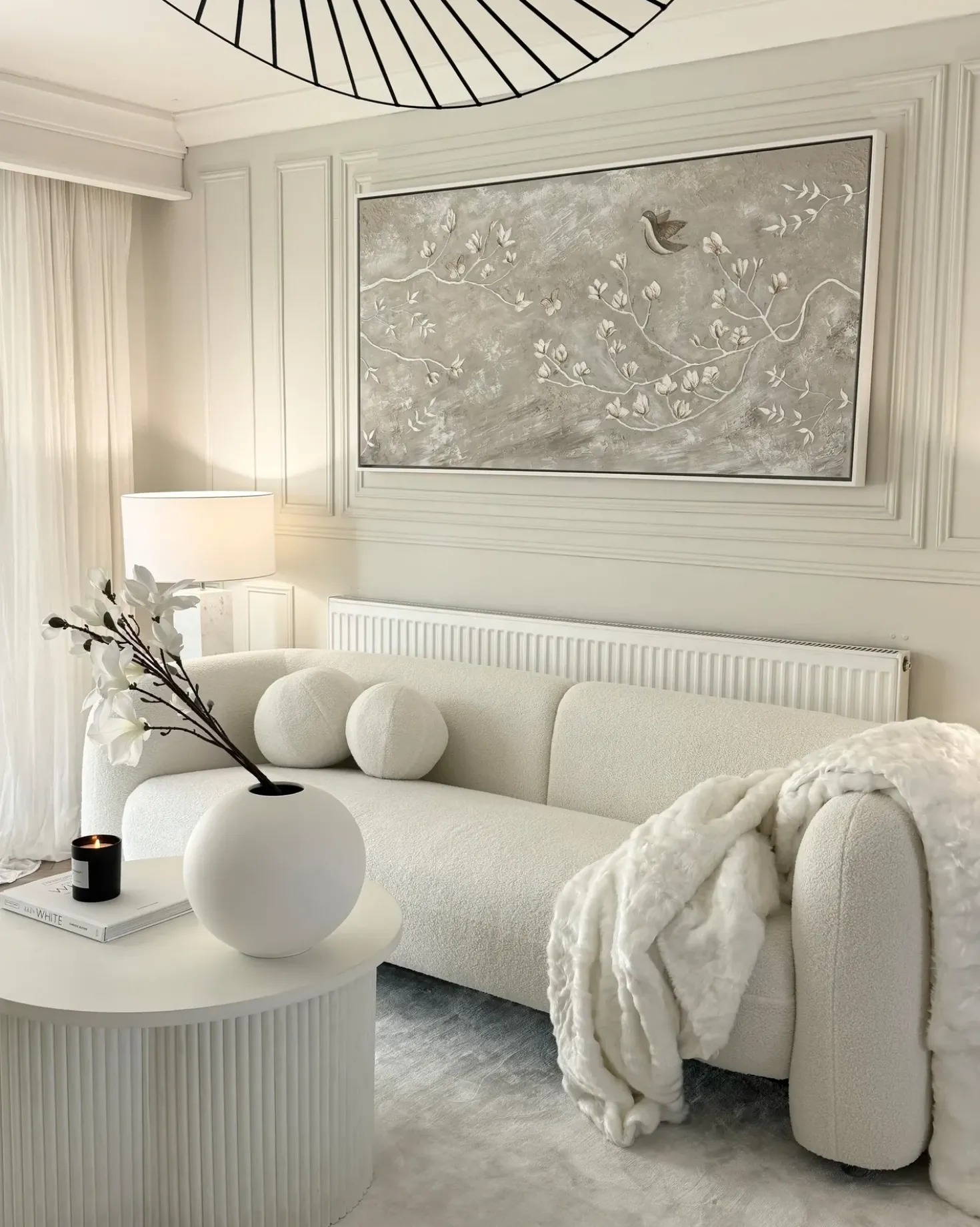 Coperta TOURZA Tessuto 180 x 220 cm Bianco