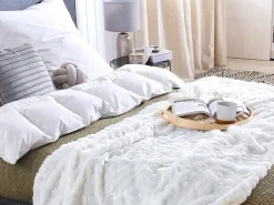 Coperta TOURZA Tessuto 180 x 220 cm Bianco