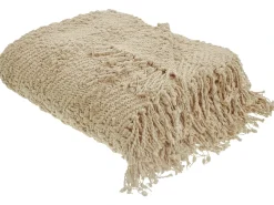 Coperta VELLA Cotone 150 x 200 cm Beige