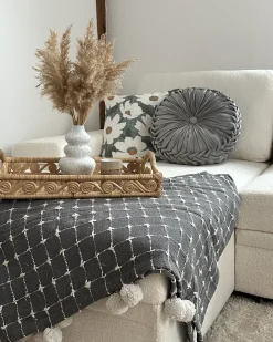 Coperta YASAM Cotone 125 x 150 cm Beige sabbia